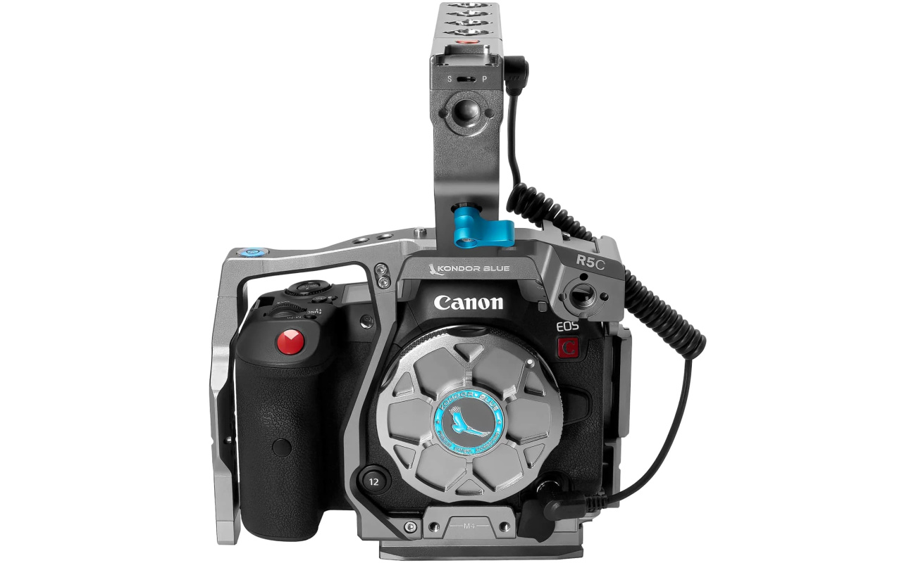 Kondor Blue Canon R5C Kompletter Käfig mit Griff oben Raven Black