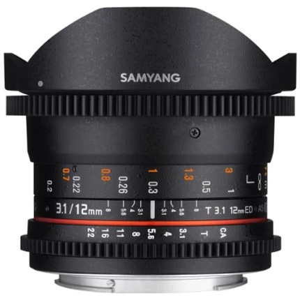 Samyang 12 mm/T3.1 VDSLR Fisheye für Canon EF