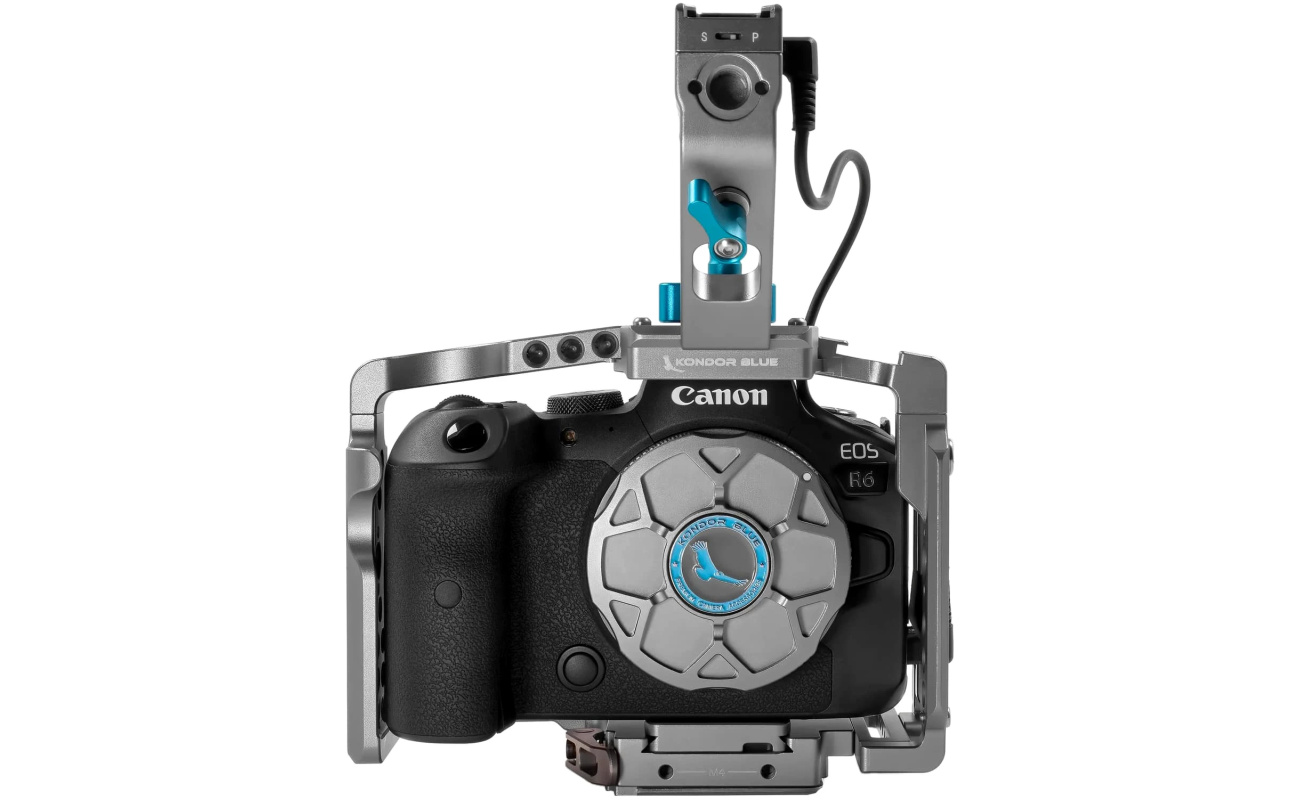 Kondor Blue Canon R5-R6-R Battery Grip Cage + Top Handle Space Grey